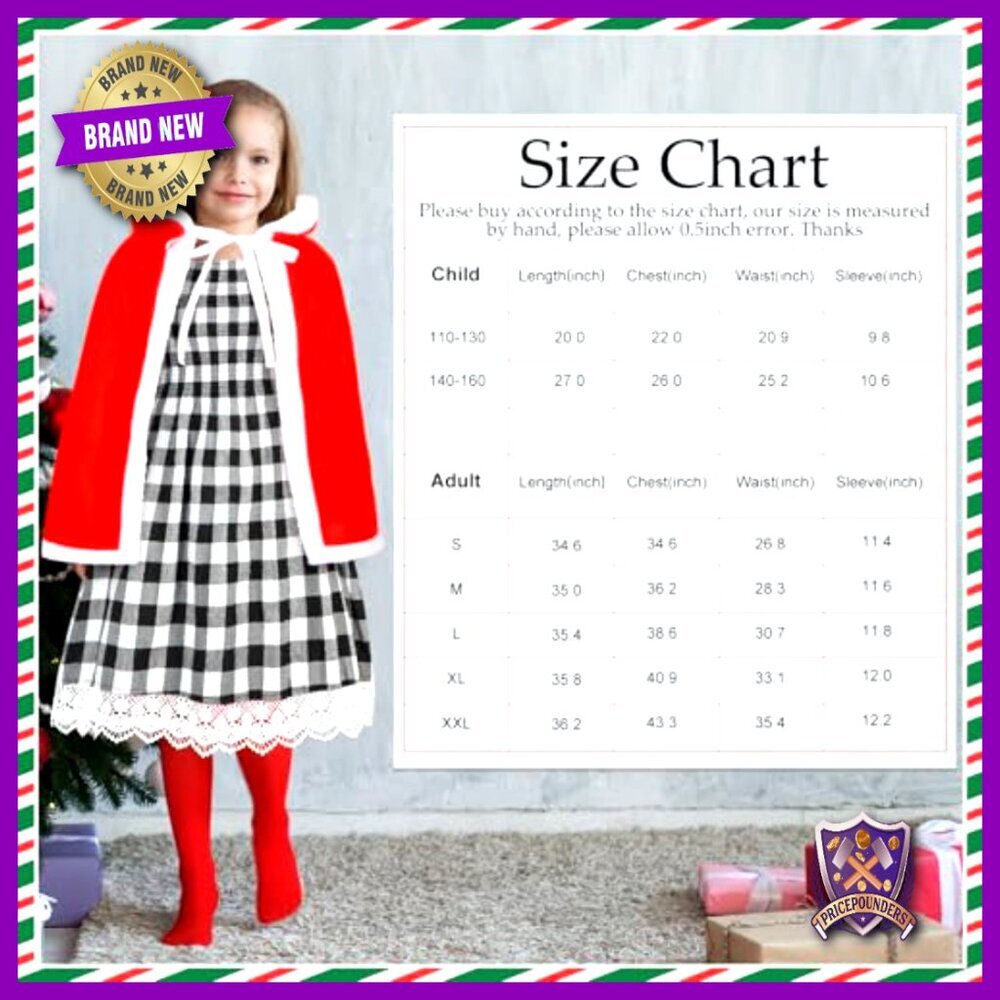 Velvet Hooded Cape Set Elegant Festive Costume Party Wear Women's Matching - Picture 2 of 7